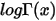 log\Gamma(x)