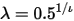 \lambda =0.5 ^{1/\iota } 